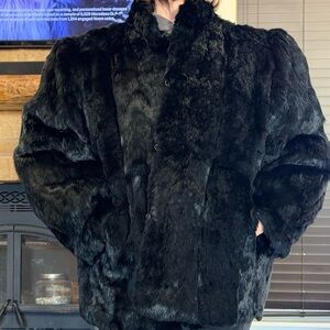 Luxurious Black Fur Coat